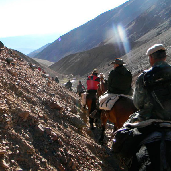 Una expedición por el cruce de Los Andes