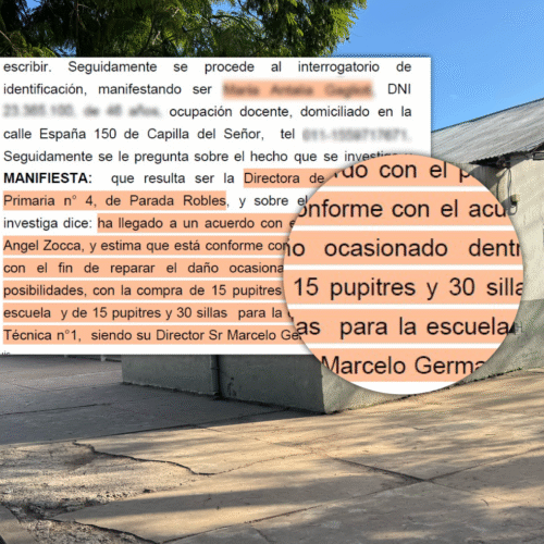 15 pupitres por una escuela fumigada: el silencio tiene precio en Exaltación de la Cruz